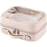 Veki Tsa Approved Toiletry Bag Transparent Makeup Bag Double Travel Cosmetic Bags Case Waterproof Toiletries Bag Large Capacity