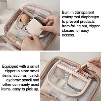 Veki Tsa Approved Toiletry Bag Transparent Makeup Bag Double Travel Cosmetic Bags Case Waterproof Toiletries Bag Large Capacity