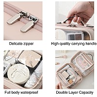 Veki Tsa Approved Toiletry Bag Transparent Makeup Bag Double Travel Cosmetic Bags Case Waterproof Toiletries Bag Large Capacity