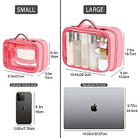 Veki Tsa Approved Toiletry Bag Transparent Makeup Bag Double Travel Cosmetic Bags Case Waterproof Toiletries Bag Large Capacity