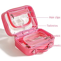 Veki Tsa Approved Toiletry Bag Transparent Makeup Bag Double Travel Cosmetic Bags Case Waterproof Toiletries Bag Large Capacity