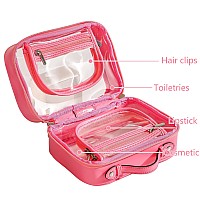 Veki Tsa Approved Toiletry Bag Transparent Makeup Bag Double Travel Cosmetic Bags Case Waterproof Toiletries Bag Large Capacity