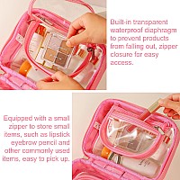 Veki Tsa Approved Toiletry Bag Transparent Makeup Bag Double Travel Cosmetic Bags Case Waterproof Toiletries Bag Large Capacity