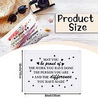 Sotiff 60 Pcs Bulk Inspirational Gifts For Women Inspirational Makeup Bags Eva Cosmetic Toiletry Bags Thank You Encouragement C