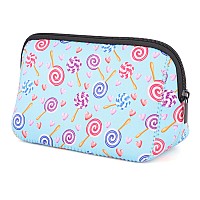 Ajltpa Cosmetic Bag Waterproof Neoprene Zipper Pouch Travel Portable Toiletry Makeup Bags Organizer Case For Women And Girls Lo