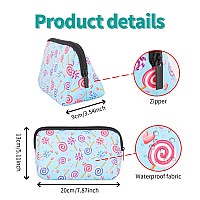 Ajltpa Cosmetic Bag Waterproof Neoprene Zipper Pouch Travel Portable Toiletry Makeup Bags Organizer Case For Women And Girls Lo