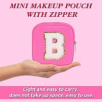 Graduation Gifts For Her Makeup Bag For Women Small Makeup Bag For Purse Travel Cosmetic Bag With Preppy Letter Patch Nylon Mi