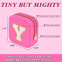 Graduation Gifts For Her Makeup Bag For Women Small Makeup Bag For Purse Travel Cosmetic Bag With Preppy Letter Patch Nylon M