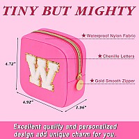 Graduation Gifts For Her Makeup Bag For Women Small Makeup Bag For Purse Travel Cosmetic Bag With Preppy Letter Patch Nylon M