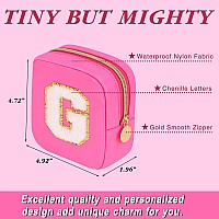 Graduation Gifts For Her Makeup Bag For Women Small Makeup Bag For Purse Travel Cosmetic Bag With Preppy Letter Patch Nylon M