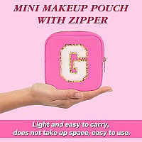 Graduation Gifts For Her Makeup Bag For Women Small Makeup Bag For Purse Travel Cosmetic Bag With Preppy Letter Patch Nylon M