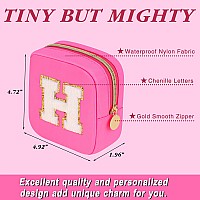 Graduation Gifts For Her Makeup Bag For Women Small Makeup Bag For Purse Travel Cosmetic Bag With Preppy Letter Patch Nylon M