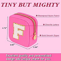 Graduation Gifts For Her Makeup Bag For Women Small Makeup Bag For Purse Travel Cosmetic Bag With Preppy Letter Patch Nylon M