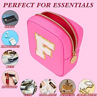 Graduation Gifts For Her Makeup Bag For Women Small Makeup Bag For Purse Travel Cosmetic Bag With Preppy Letter Patch Nylon M