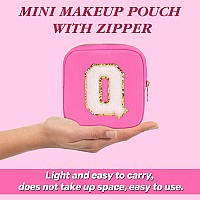 Graduation Gifts For Her Makeup Bag For Women Small Makeup Bag For Purse Travel Cosmetic Bag With Preppy Letter Patch Nylon M