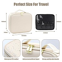 Travel Makeup Bag Cosmetic Bag Make Up Organizer Bag With Large Lighted Mirror 3 Color Modes Adjustable Brightness Waterproof P