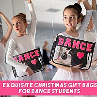 Hillban 2 Pcs Dance Recital Gifts Clear Makeup Bag Chenille Letter Patch Cosmetic Bag Dance Competition Gift Toiletry Pouches Wi