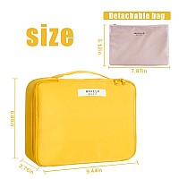 Queboom Travel Makeup Bag Cosmetic Bag Makeup Bag Toiletry Bag For Women And Men Yellow