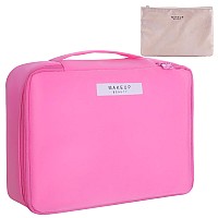 Queboom Travel Makeup Bag Cosmetic Bag Makeup Bag Toiletry Bag For Women And Men Light Pink