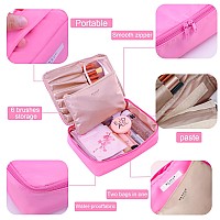 Queboom Travel Makeup Bag Cosmetic Bag Makeup Bag Toiletry Bag For Women And Men Light Pink