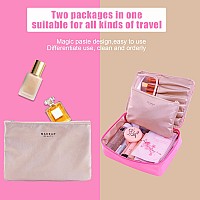 Queboom Travel Makeup Bag Cosmetic Bag Makeup Bag Toiletry Bag For Women And Men Light Pink