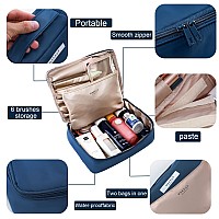 Queboom Travel Makeup Bag Cosmetic Bag Makeup Bag Toiletry Bag For Women And Men Navy Blue