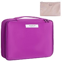 Queboom Travel Makeup Bag Cosmetic Bag Makeup Bag Toiletry Bag For Women And Men Deep Purple