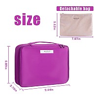 Queboom Travel Makeup Bag Cosmetic Bag Makeup Bag Toiletry Bag For Women And Men Deep Purple