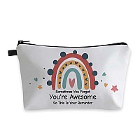 Deanfun Small Makeup Case Cute And Waterproof Cosmetic Bag For Womenrainbow Sometimes You Forget That Youre Awesome So Thi