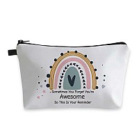 Deanfun Small Makeup Case Cute And Waterproof Cosmetic Bag For Womenrainbow Sometimes You Forget That Youre Awesome So Thi