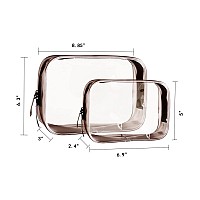 Clear Travel Bags For Toiletries Lightweight Clear Toiletry Bag 2 Pack Transparent Tsa Cosmetic Bag Clear Pouch For Traveling