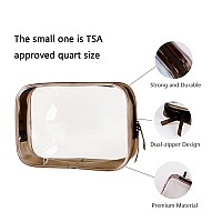 Clear Travel Bags For Toiletries Lightweight Clear Toiletry Bag 2 Pack Transparent Tsa Cosmetic Bag Clear Pouch For Traveling