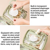 Veki Tsa Approved Toiletry Bag Transparent Makeup Bag Double Travel Cosmetic Bags Case Waterproof Toiletries Bag Large Capacity