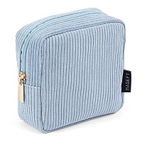 Magefy Small Makeup Bag Mini Make Up Pouch Cute Cosmetic Bag For Women Travel Purse Essentials Bags With Slipin Pockets Blue