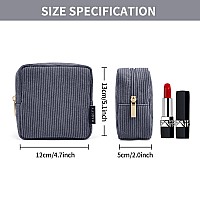 Magefy Small Makeup Bag Mini Make Up Pouch Cute Cosmetic Bag For Women Travel Purse Essentials Bags With Slipin Pockets Black