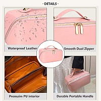 Ccidea Travel Makeup Bag Large Capacity Cosmetic Bags Waterproof Portable Pouch Open Flat Toiletry Bag Make Up Organizer Birthd