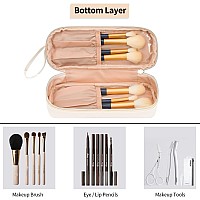 Ethereal Small Travel Makeup Bag Cream Makeup Organizer Bag Ttravel Essentials For Women Makeup Bag For Purse Portable Makeup P