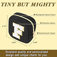 Graduation Gifts For Her Makeup Bag For Women Small Makeup Bag For Purse Travel Cosmetic Bag With Preppy Letter Patch Nylon M