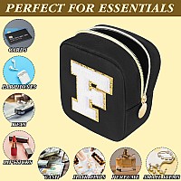 Graduation Gifts For Her Makeup Bag For Women Small Makeup Bag For Purse Travel Cosmetic Bag With Preppy Letter Patch Nylon M