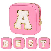 Graduation Gifts For Hermakeup Bag For Women Small Makeup Bag For Purse Travel Cosmetic Bag With Preppy Letter Patch Nylon Mi