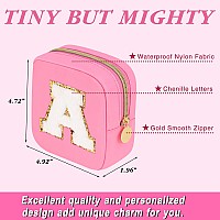 Graduation Gifts For Hermakeup Bag For Women Small Makeup Bag For Purse Travel Cosmetic Bag With Preppy Letter Patch Nylon Mi