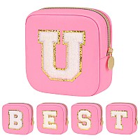 Graduation Gifts For Hermakeup Bag For Women Small Makeup Bag For Purse Travel Cosmetic Bag With Preppy Letter Patch Nylon Mi