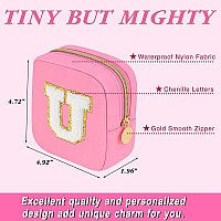 Graduation Gifts For Hermakeup Bag For Women Small Makeup Bag For Purse Travel Cosmetic Bag With Preppy Letter Patch Nylon Mi