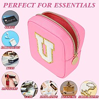 Graduation Gifts For Hermakeup Bag For Women Small Makeup Bag For Purse Travel Cosmetic Bag With Preppy Letter Patch Nylon Mi