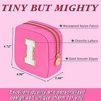 Graduation Gifts For Her Makeup Bag For Women Small Makeup Bag For Purse Travel Cosmetic Bag With Preppy Letter Patch Nylon M