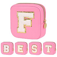 Graduation Gifts For Her Makeup Bag For Women Small Makeup Bag For Purse Travel Cosmetic Bag With Preppy Letter Patch Nylon M