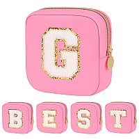 Graduation Gifts For Her Makeup Bag For Women Small Makeup Bag For Purse Travel Cosmetic Bag With Preppy Letter Patch Nylon M