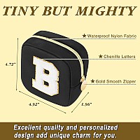 Graduation Gifts For Her Makeup Bag For Women Small Makeup Bag For Purse Travel Cosmetic Bag With Preppy Letter Patch Nylon M