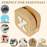 Graduation Gifts For Her Makeup Bag For Women Small Makeup Bag For Purse Travel Cosmetic Bag With Preppy Letter Patch Nylon Mi