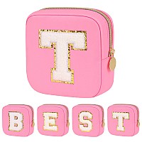 Graduation Gifts For Her Makeup Bag For Women Small Makeup Bag For Purse Travel Cosmetic Bag With Preppy Letter Patch Nylon M